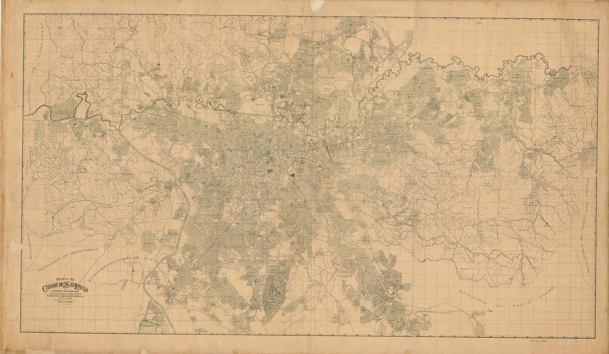 地図の元サンパウロ-1943年