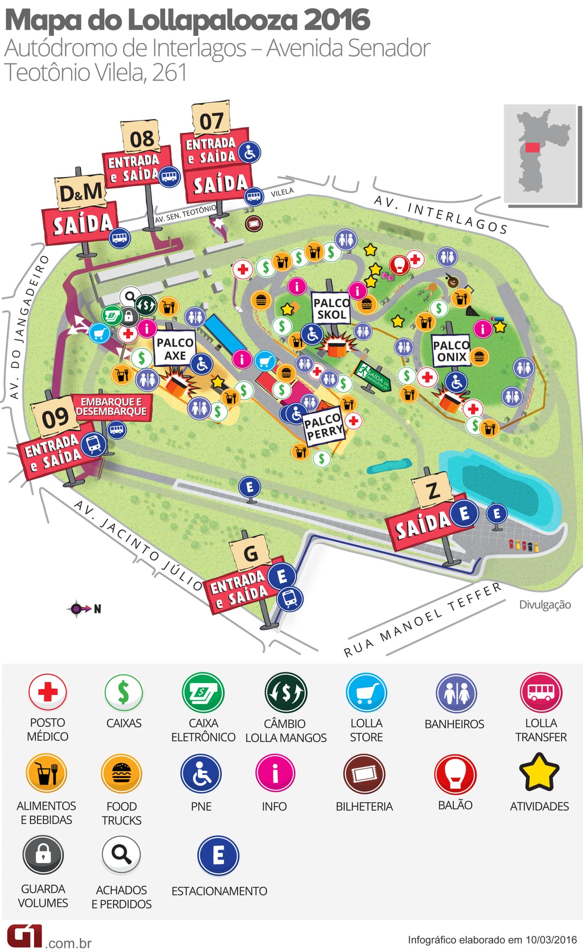 地図の回路のInterlagos