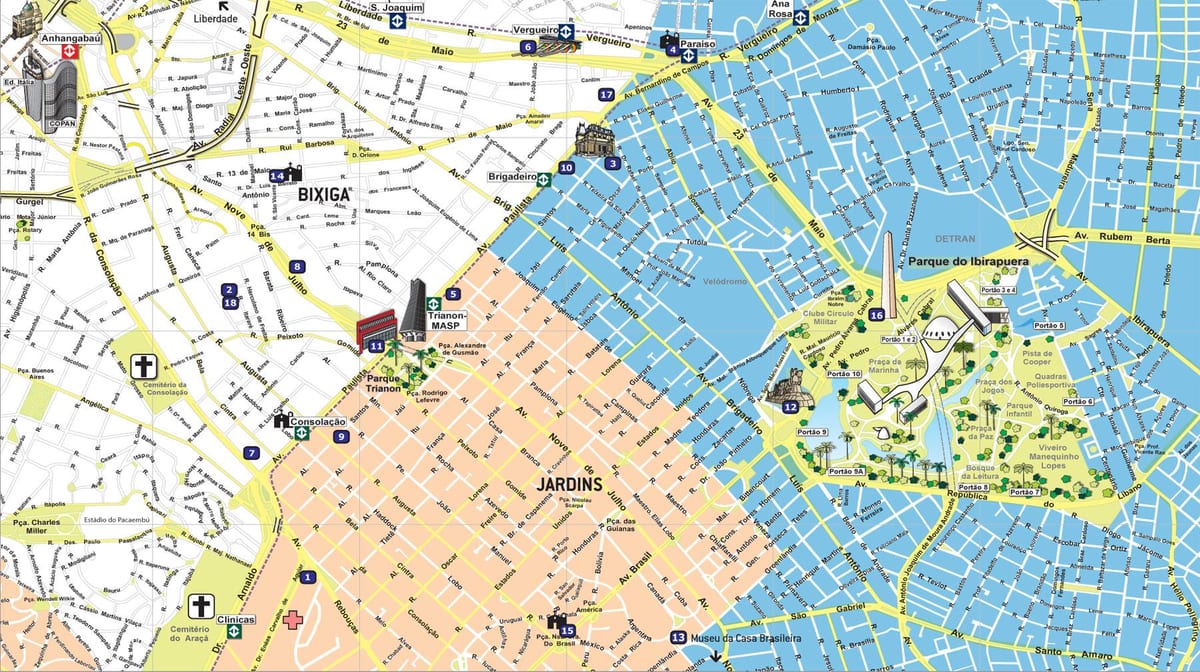 地図観光サンパウロ