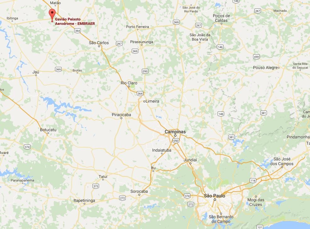 地図の飛行場Gavião Peixoto