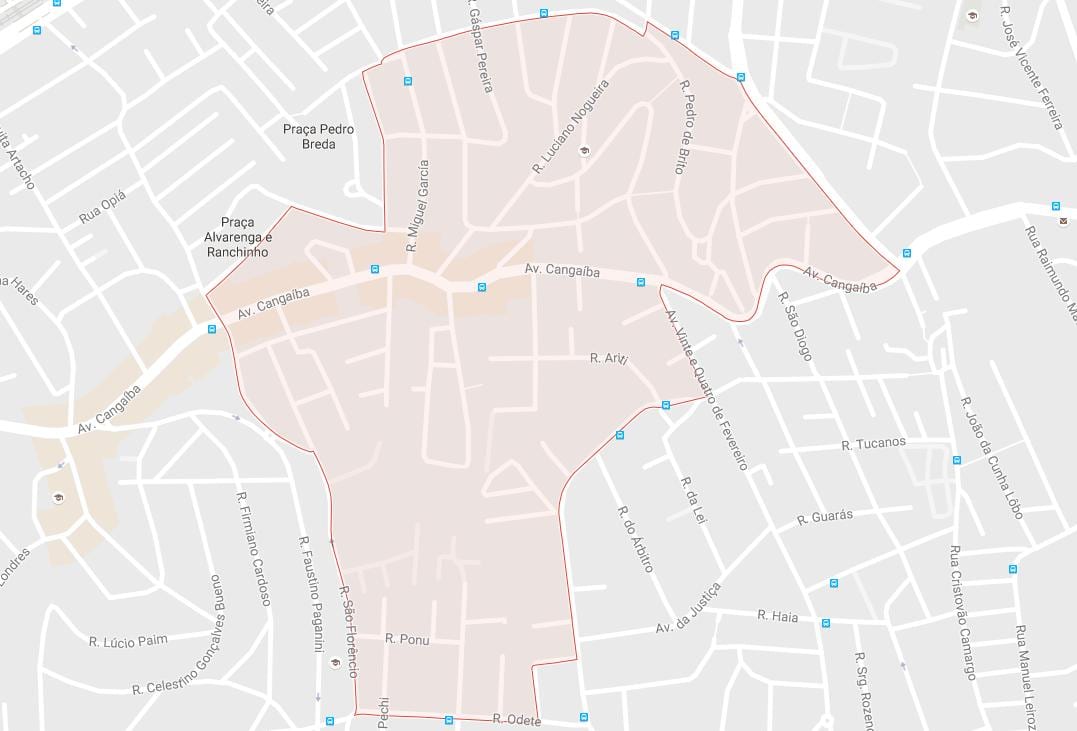 地図Cangaíbaサンパウロ