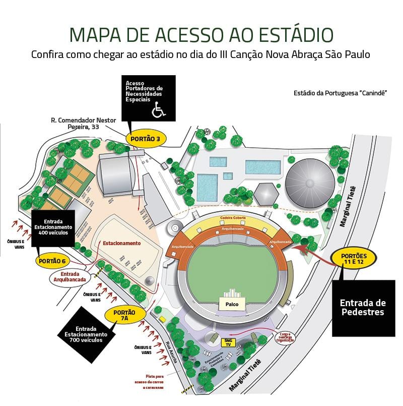 地図Canindéスタジアム