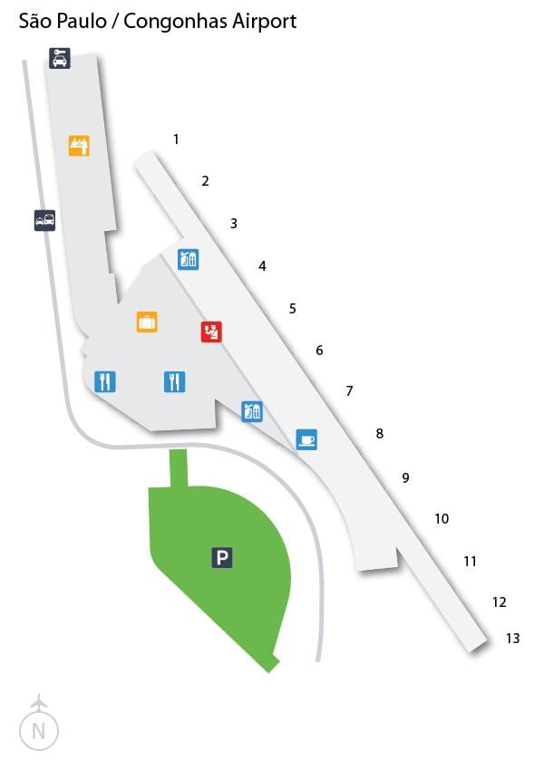 地図のCGHの空港