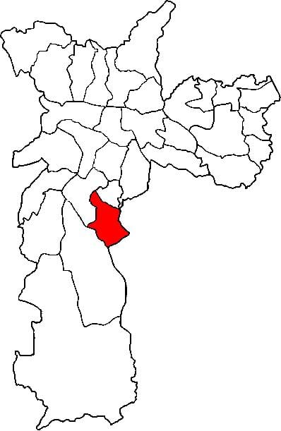 地図Cidade Ademar副県サンパウロ