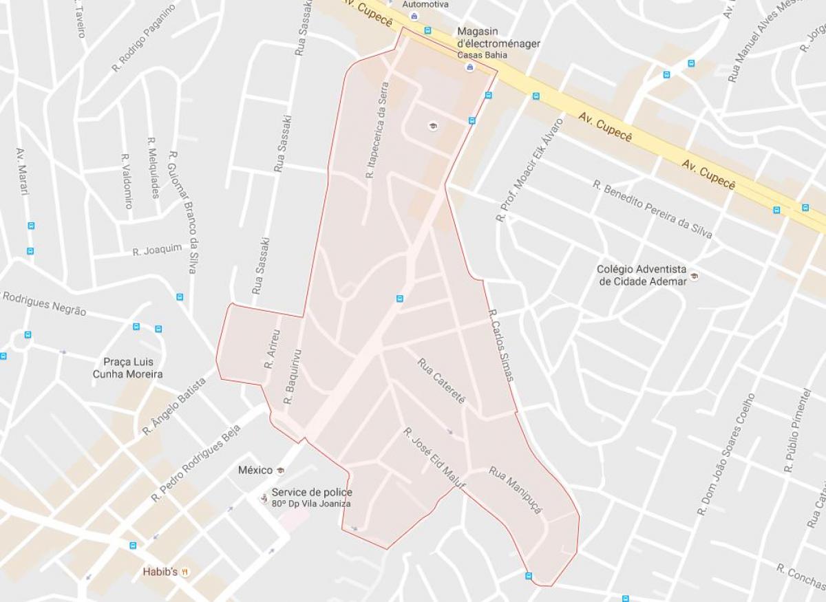 地図Cidade Ademarサンパウロ