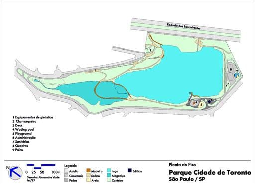 地図Cidade doトロントパーク