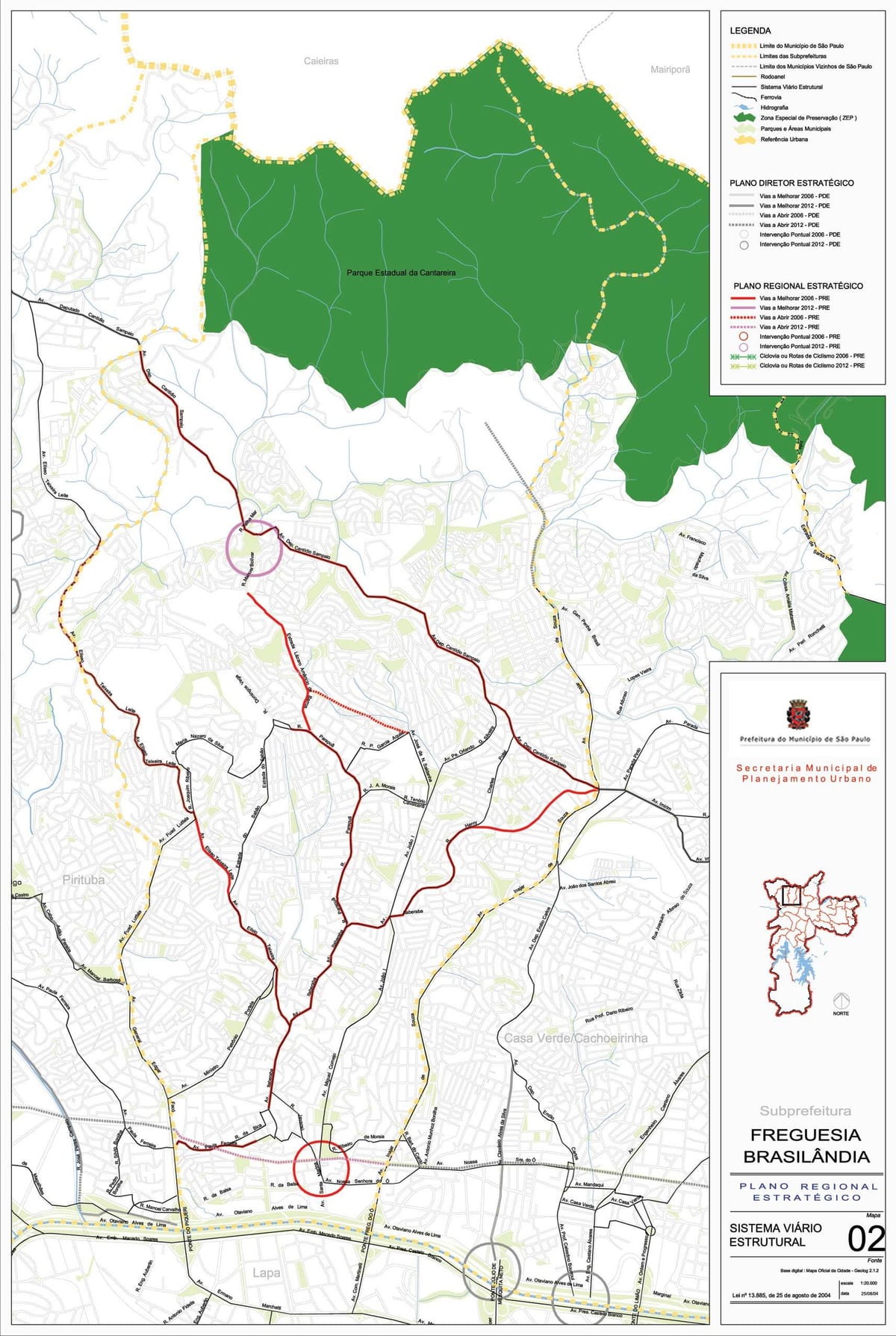 地図FreguesiaいÓサンパウロ-道路