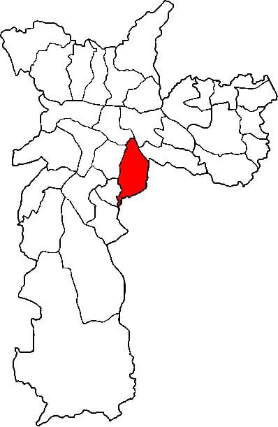 地図Ipiranga副県サンパウロ