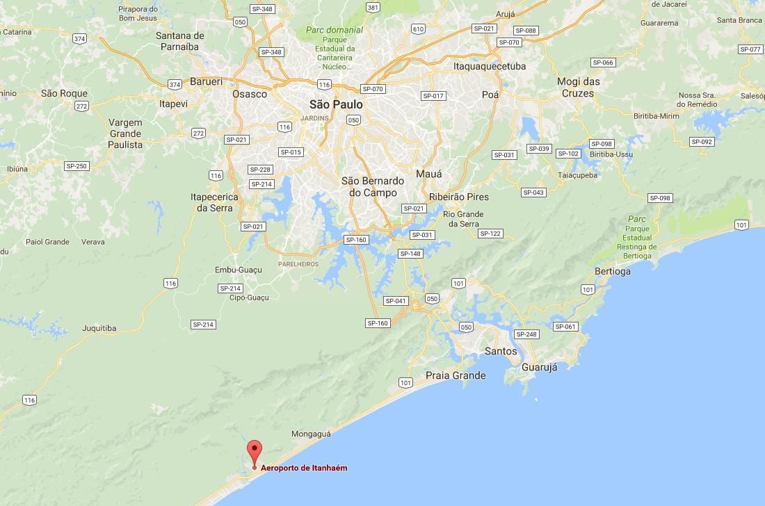 地図Itanhaém空港