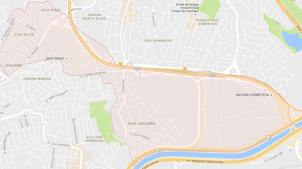 地図Jaguaraサンパウロ