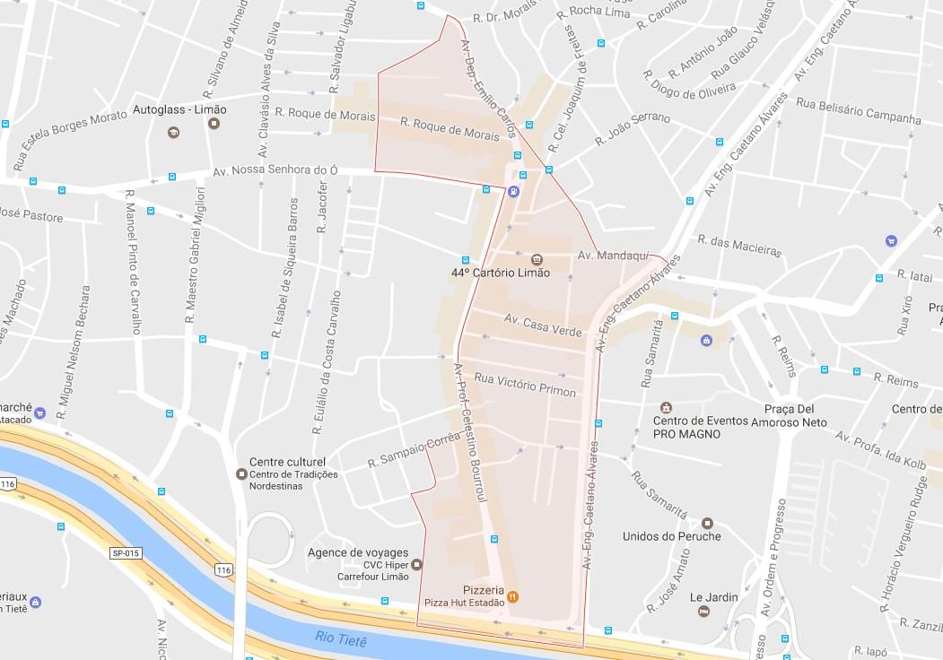 地図Limãoサンパウロ