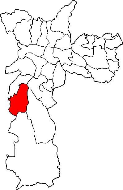 地図M'Boi Mirim副県サンパウロ
