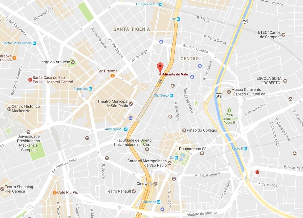 地図Mirante do Vale