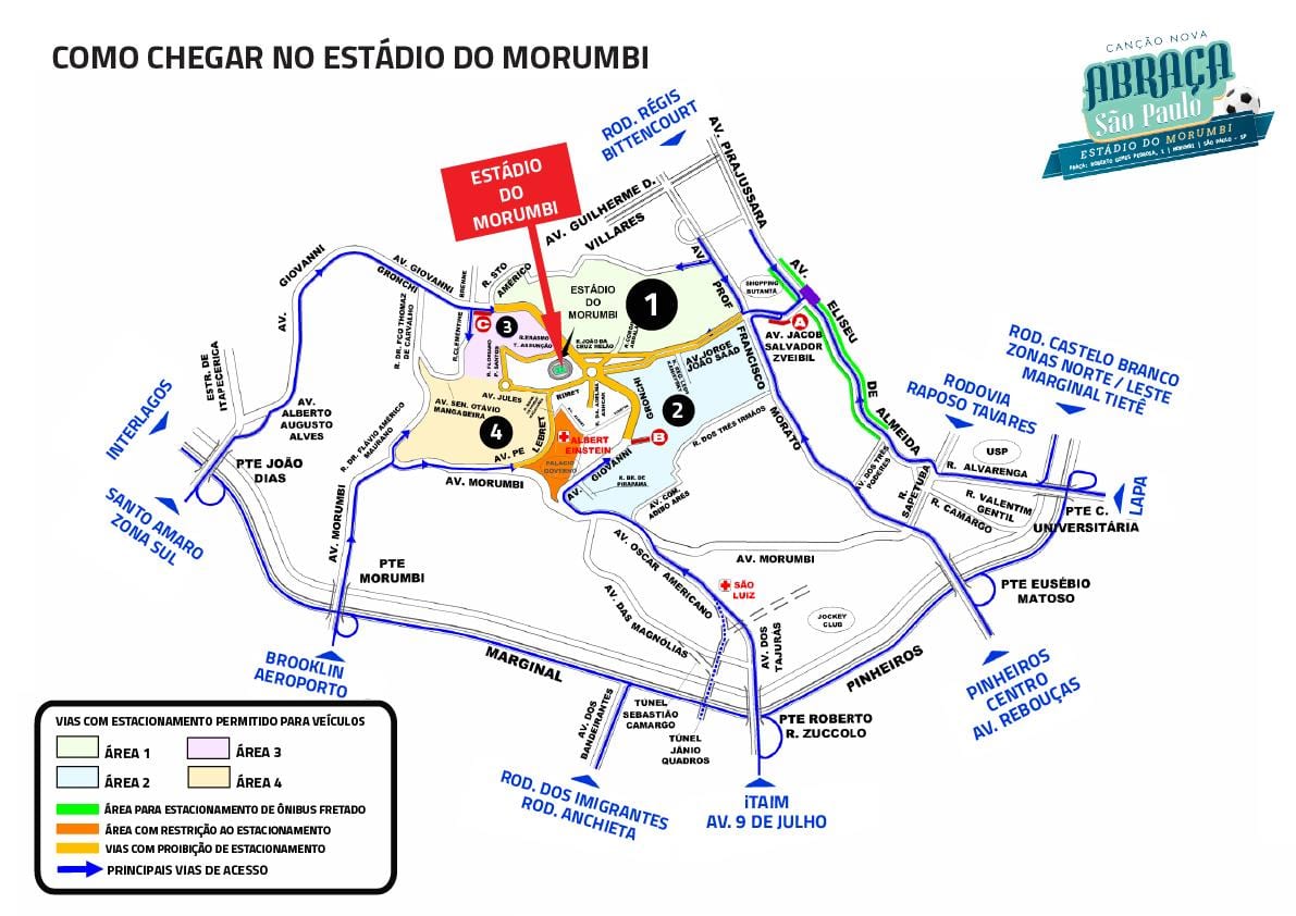 地図Morumbiスタジアム