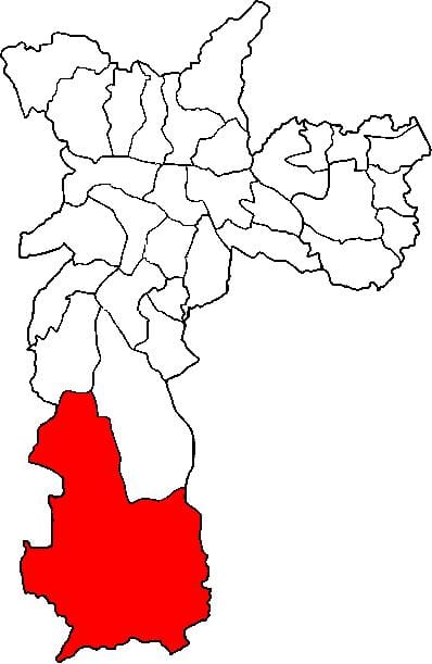 地図Parelheiros副県サンパウロ