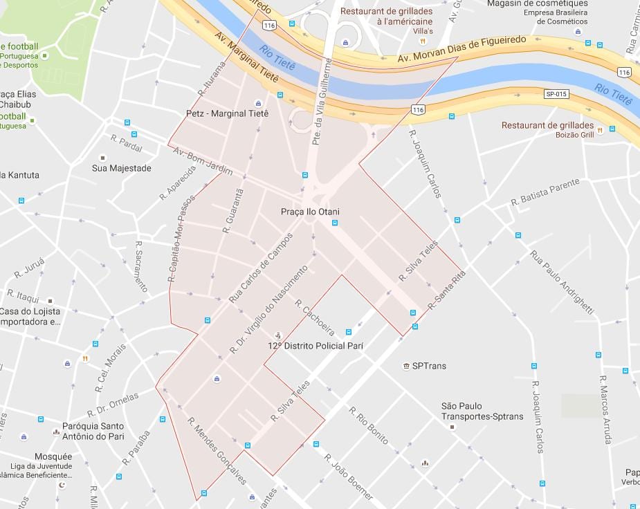 地図Pariサンパウロ