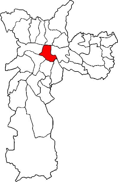 地図Sé副県サンパウロ