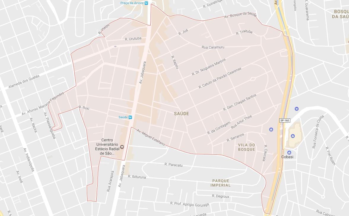 地図Saúdeサンパウロ