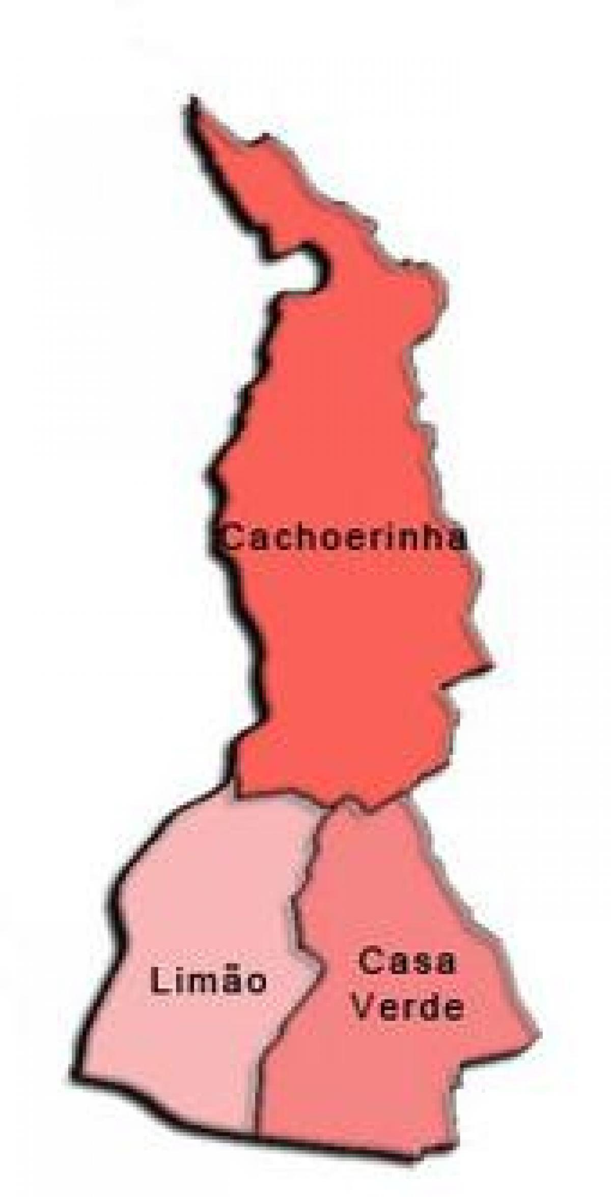 地図のカーサヴェルデサブ-県