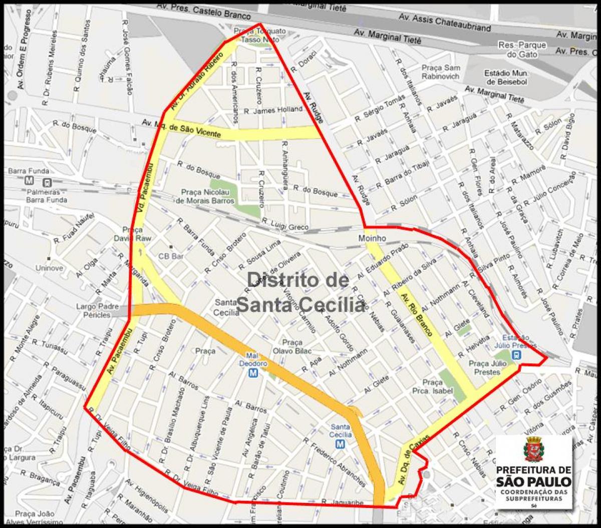 地図Santa Cecíliaサンパウロ