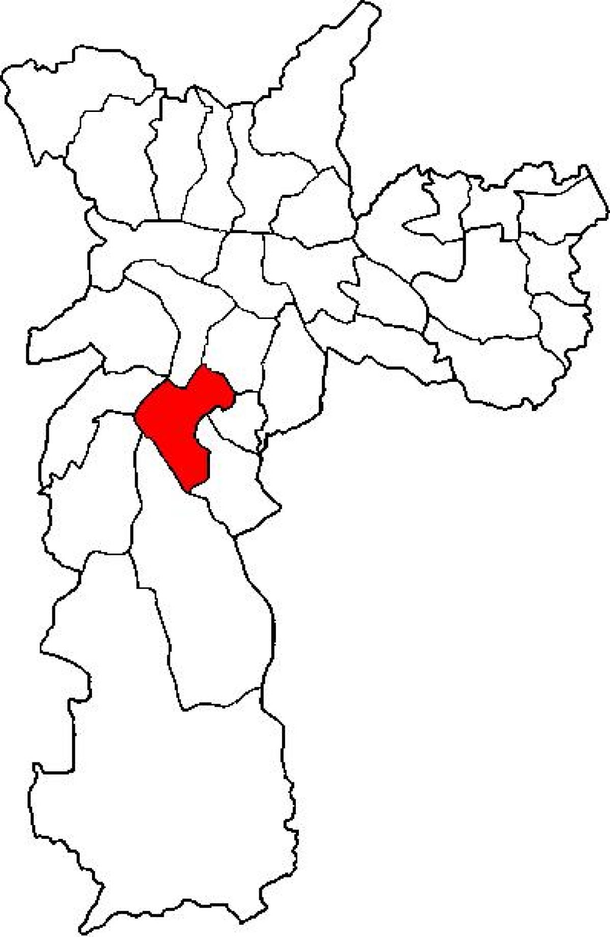 地図のサントアマロ副県サンパウロ