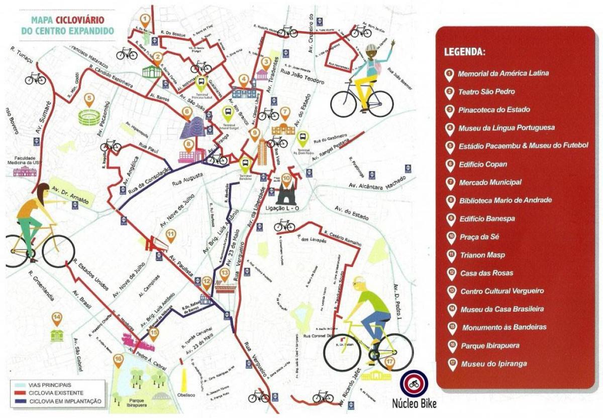 地図サンパウロ自転車道