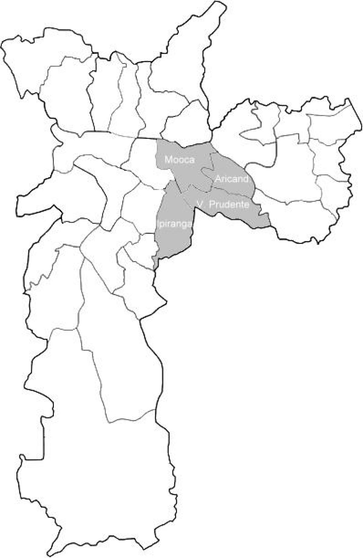 地図zone Sudesteサンパウロ