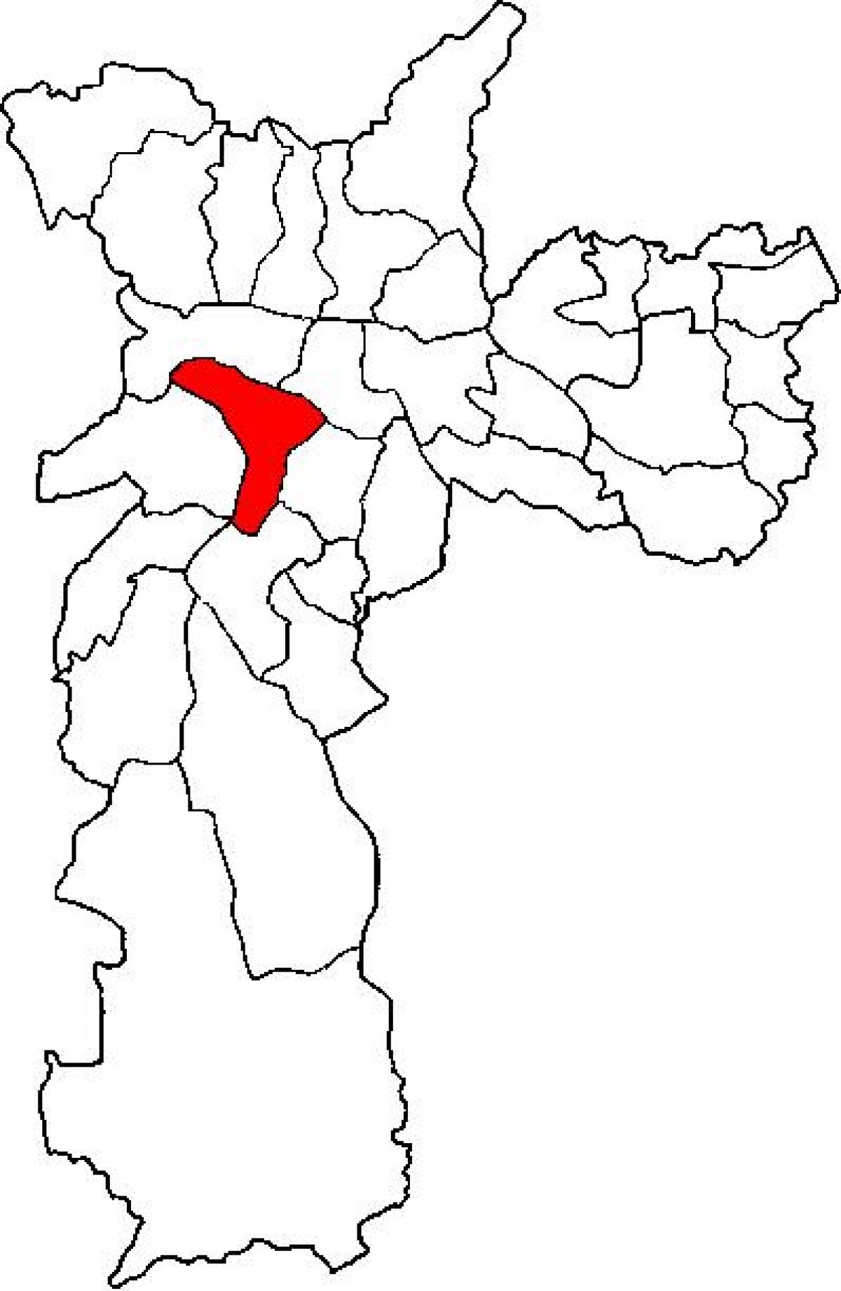 地図のピニェイロスサブ-県サンパウロ