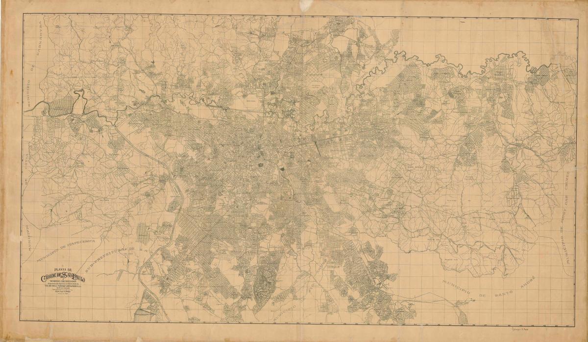 地図の元サンパウロ-1943年