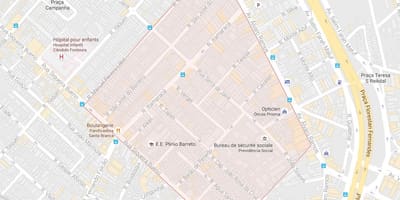 地図Águaラサンパウロ