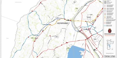地図Campo Limpoサンパウロ-公共輸送