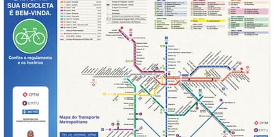 地図のサイクリングガイドのサンパウロ