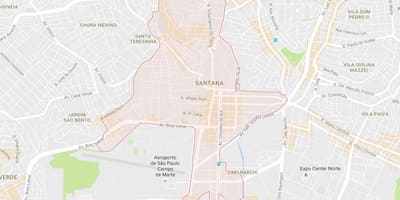 地図のサンタナサンパウロ