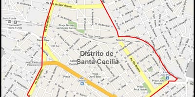 地図Santa Cecíliaサンパウロ