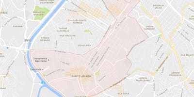 地図のサントアマロのサンパウロ市