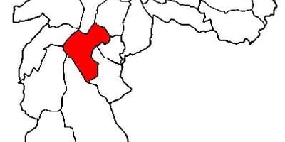 地図のサントアマロ副県サンパウロ
