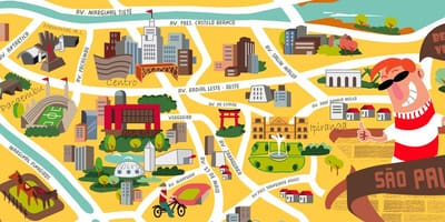 地図のサンパウロのデザイン
