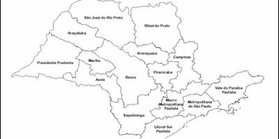 地図のサンパウロのヴァージン-地域名