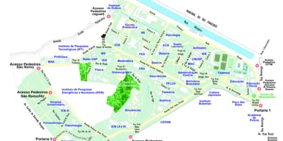 地図のサンパウロ大学-USP