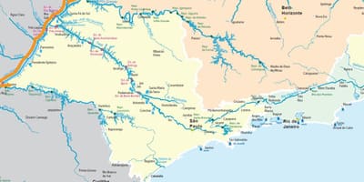 地図サンパウロ川