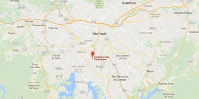 地図サンパウロCongonhas空港