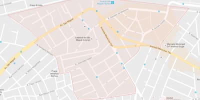 地図のサンミゲルパウリスタサンパウロ
