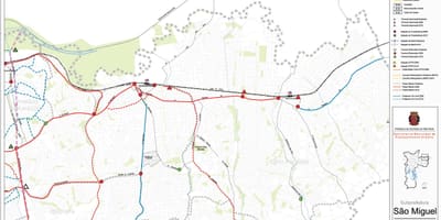 地図のサンミゲルパウリスタサンパウロ-公共輸送