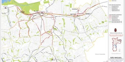 地図のサンミゲルパウリスタサンパウロ-道路