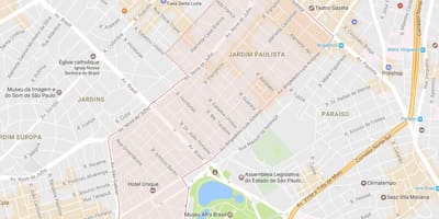 地図のジャルジンドラルパウリスタサンパウロ