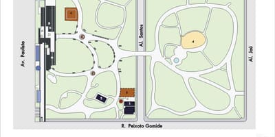 地図のトリアノン公園のサンパウロ
