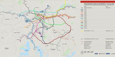 地図のネットワークの輸送サンパウロ