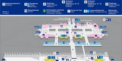 地図のバスターミナルTietê-上層階