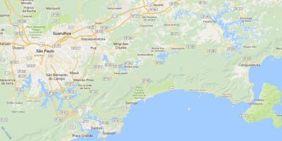 地図のビーチCaçandoca