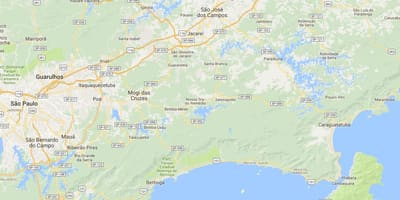地図のビーチCruzeiro